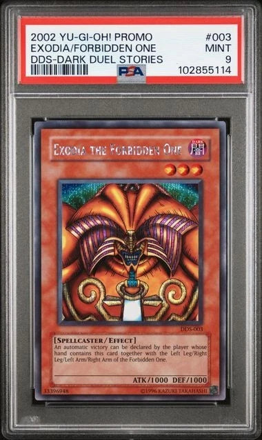 Yugioh Exodia the Forbidden One DDS-003 Prismatic Secret Rare PSA 9