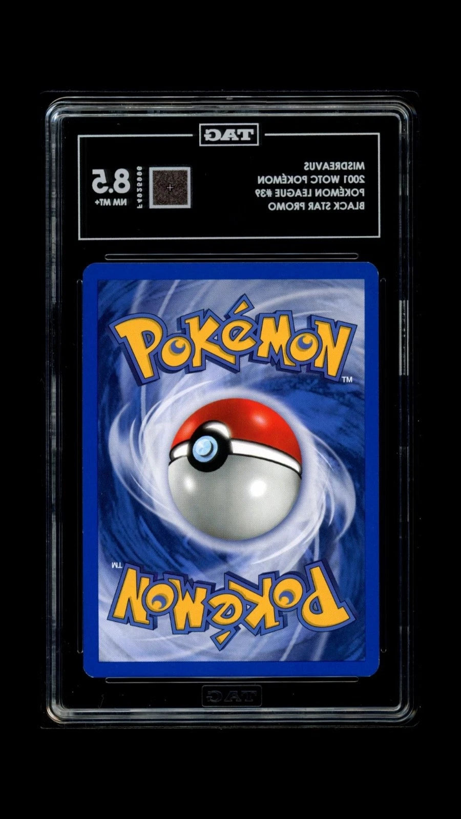 Pokemon Misdreavus 2001 WOTC Pokémon League #39 Black Star Promo TAG 8.5 NM MT+