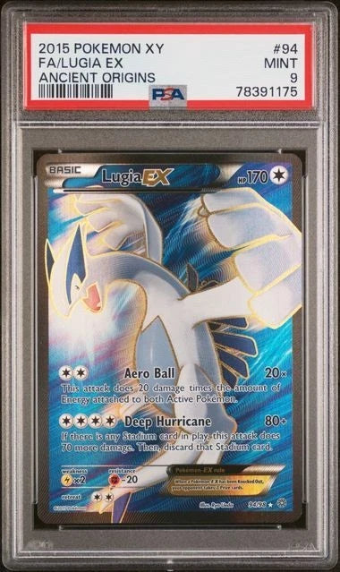 Pokemon - Lugia EX Full Art 94/98 Ancient Origins PSA 9