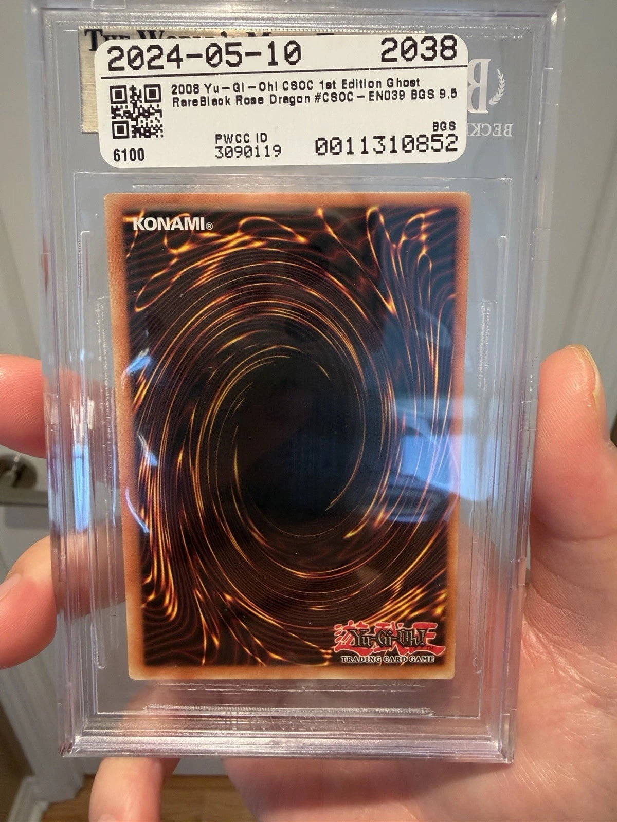 Yugioh Black Rose Dragon 1st Edition Ghost Rare BGS 9.5 Q+ GEM MINT