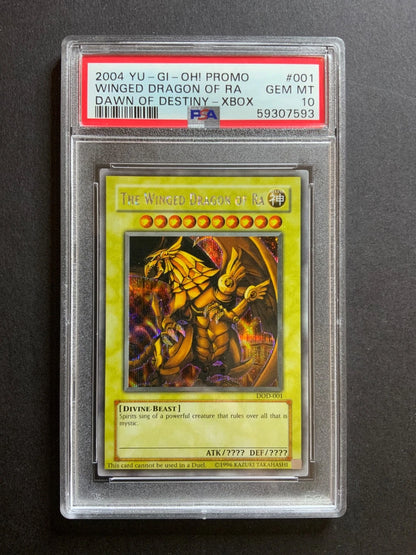 Yugioh Promo Winged Dragon of Ra Dawn of Destiny XBOX #001 PSA 10