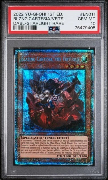 Yugioh Blazing Cartesia, the Virtuous DABL-EN011 Starlight Rare PSA 10