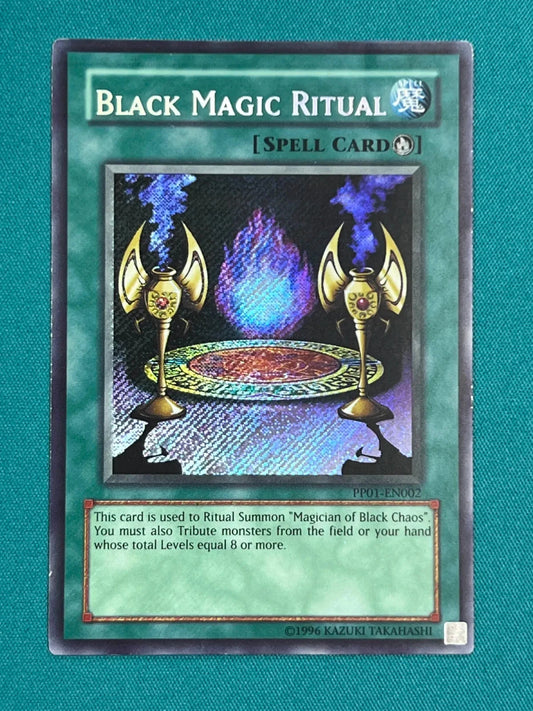 Yugioh Black Magic Ritual PP01-EN002 Secret Rare MP LOWERED NAME
