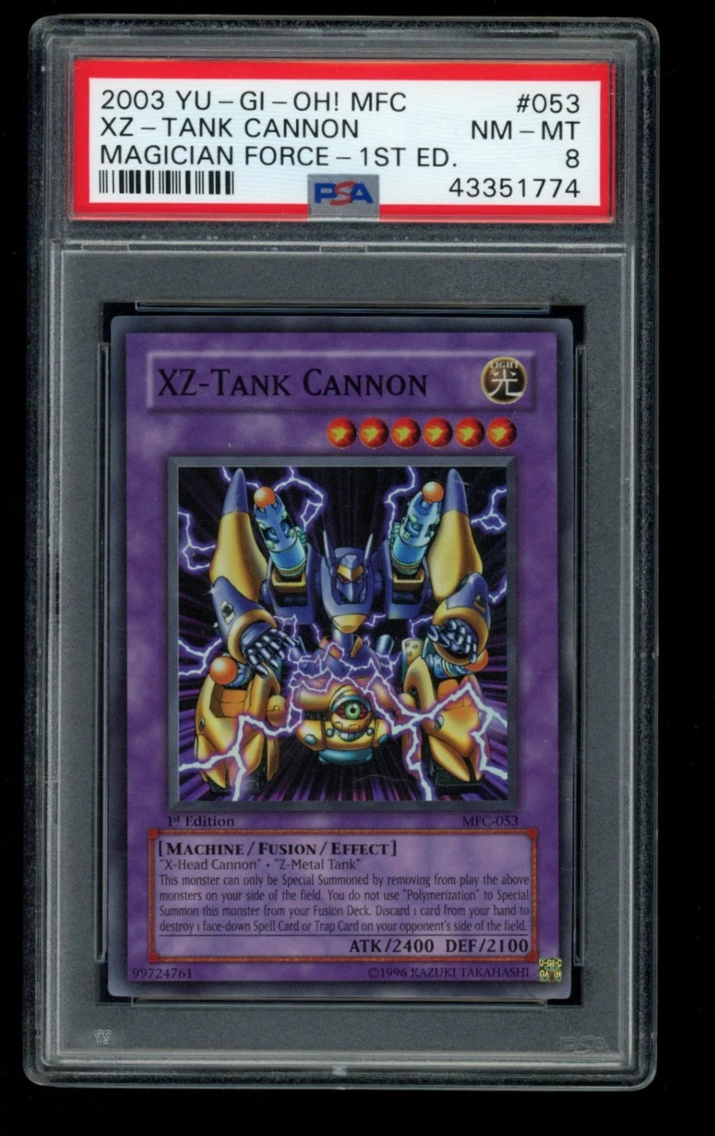 Yugioh XY-Tank Cannon MFC-053 1st Ed Super Rare PSA 8