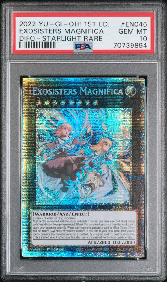 Yugioh - Exosister Magnifica Starlight Rare DIFO PSA 10