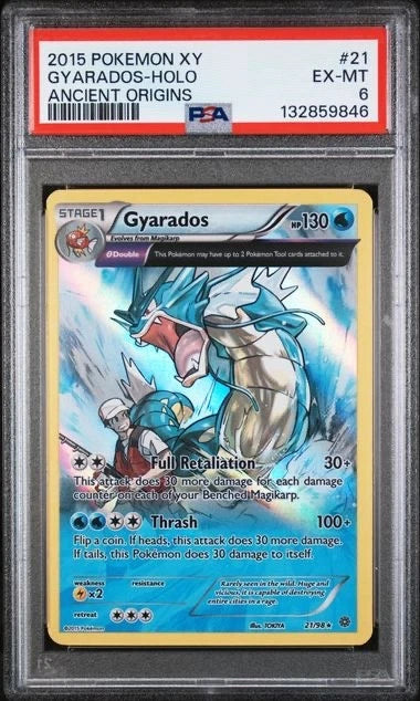 Pokemon XY Gyarados Holo Ancient Origins #21 PSA 6