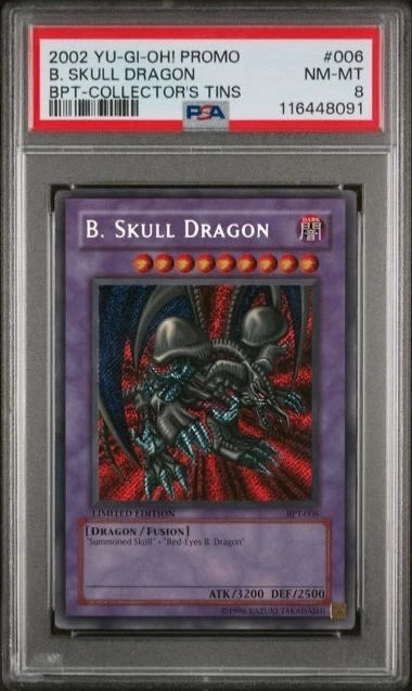Yugioh 2002 Yu Gi Oh Promo B. Skull Dragon BPT Collector’s Tins #006 PSA 8