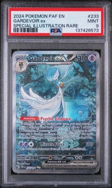 Pokemon 2024 Pokemon PAF EN Gardevoir EX SIR #233 PSA 9