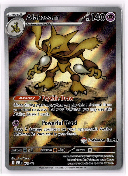 Alakazam - 009 (Pokemon Center Exclusive) 9 - ME Mega Evolution Promo Holofoil