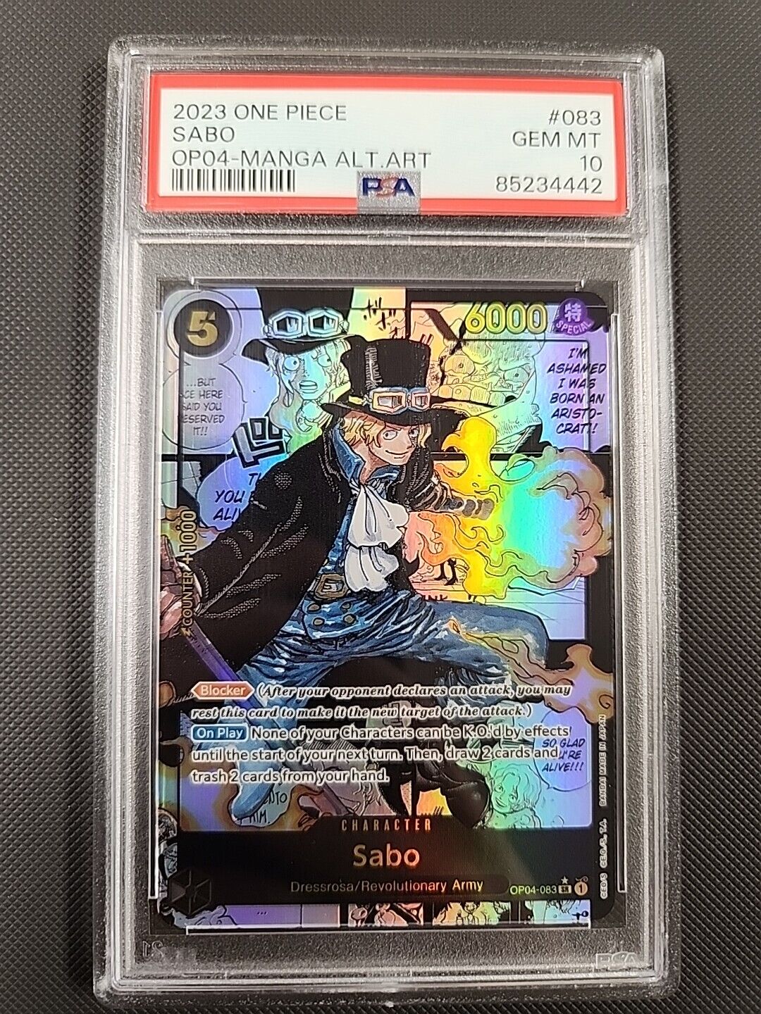 One Piece Sabo Manga Art OP04 PSA 10