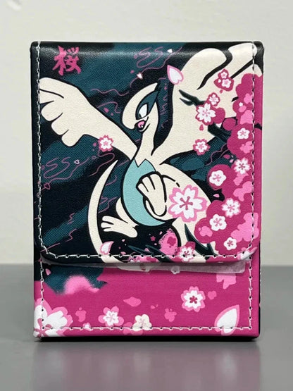 Pokemon Lugia Cherry Blossom Pleather Magnetic Deck Box - Light/Dark Colored (unofficial)