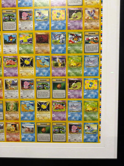 Pokemon Neo Genesis Uncut Sheet FRAMED