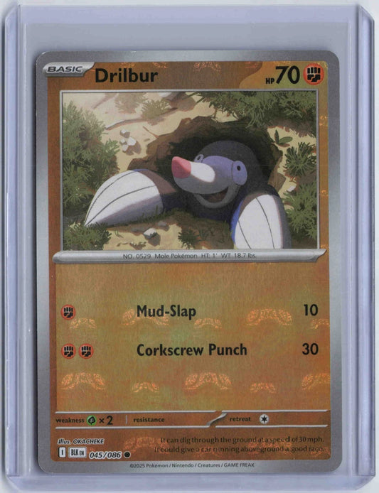 Drilbur (Master Ball Pattern) 45 - SV Black Bolt Holofoil