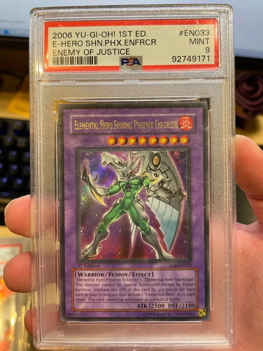 Yugioh - Elemental Hero Shining Phoenix Enforcer EOJ-EN033 1st edition PSA 9