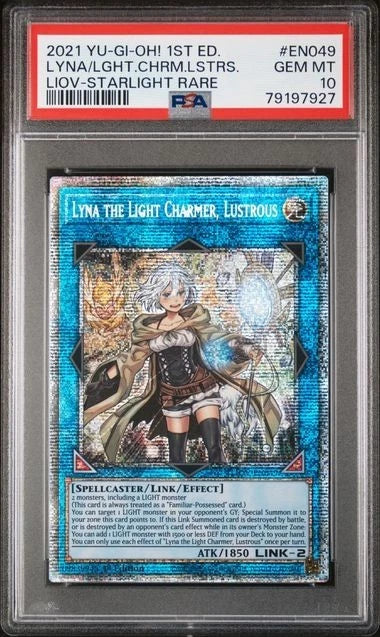 Yugioh Lyna the Light Charmer, Lustrous LIOV-EN049 Starlight Rare PSA 10