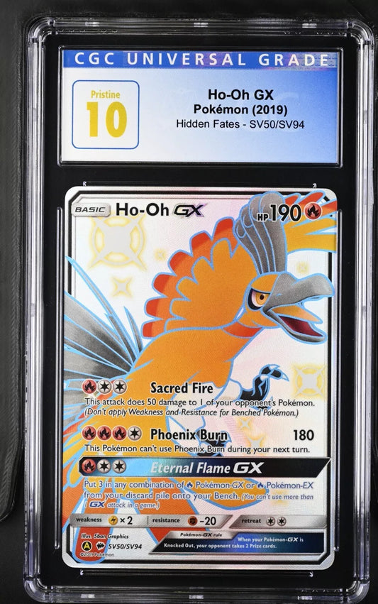 Pokemon Ho-Oh GX Hidden Fates SV50 CGC 10 Pristine