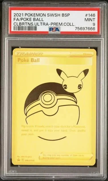 Pokemon 2021 Pokemon SWSH BSP FA/Poke Ball CLBRTNS.ULRA-PREM.COLL #146 PSA 9MINT