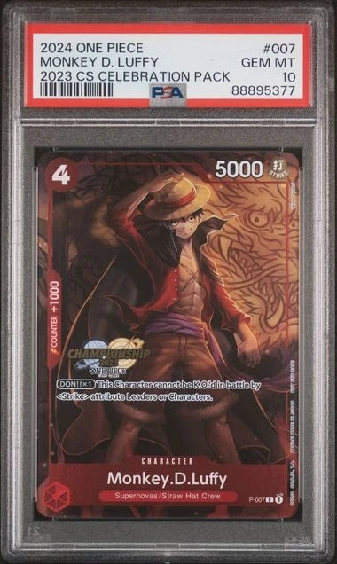 One Piece TCG - CHAMPIONSHIP 2023 CELEBRATION PACK #007 MONKEY D.Luffy PSA 10