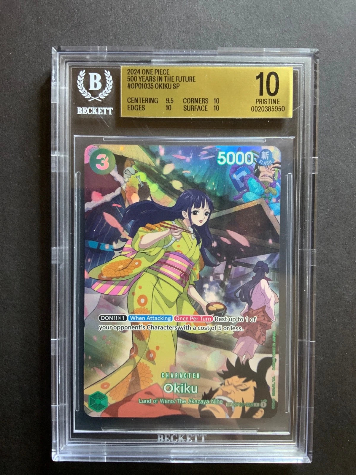 One Piece TCG 500 Years In The Future Okiku SP #OP01 BGS 10