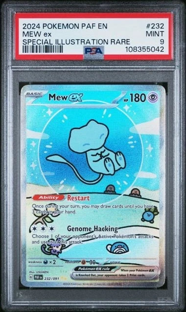 Pokemon 2024 Pokémon PAF EN Mew EX SIR #232 PSA 9