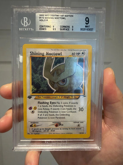 Pokemon Shining Noctowl 1st Edition Neo Destiny BGS 9 MINT
