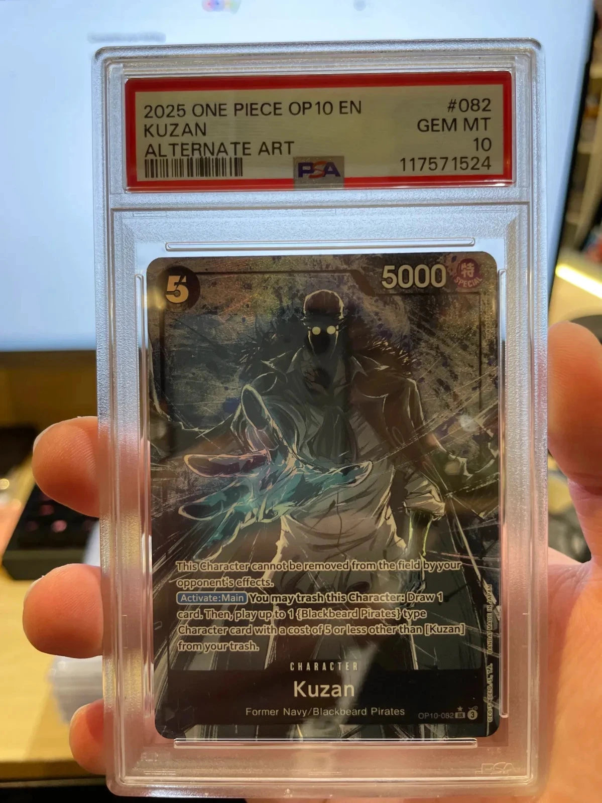 One Piece TCG - Kuzan OP10-082 Alternate Art PSA 10