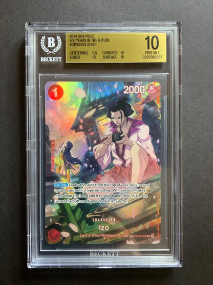 One Piece TCG 500 Years In The Future Izo SP OP03 BGS 10