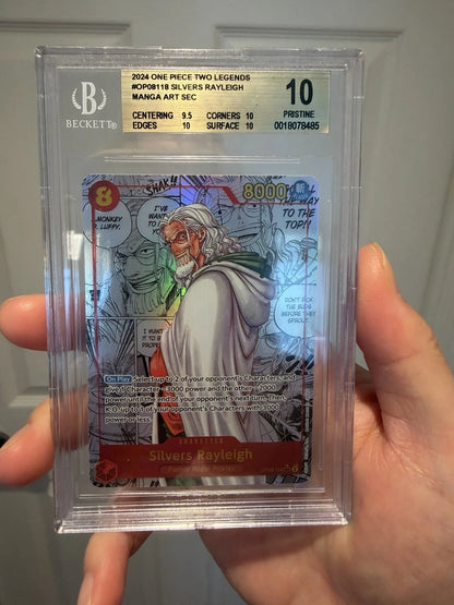 One Piece Silvers Rayleigh Manga OP08 BGS 10 Pristine