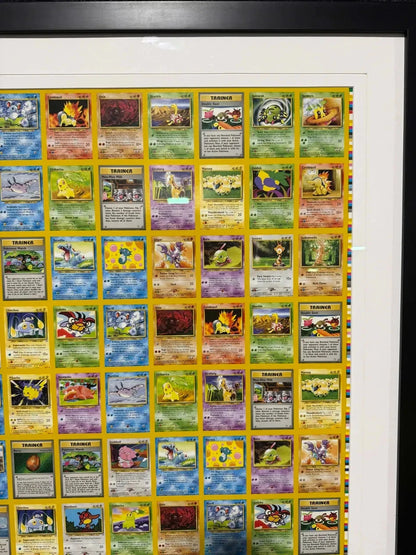 Pokemon Neo Genesis Uncut Sheet FRAMED