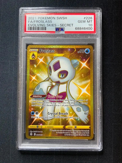 Pokemon 2021 Pokemon SWSH FA/Froslass Evolving Skies - Secret #226 PSA 10 GEM MT