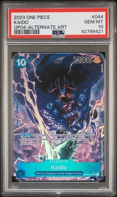 One Piece TCG Kaido Character OP04-044 Alternate Art PSA 10