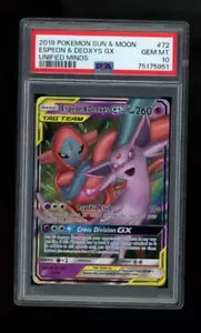 Espeon & Deoxys GX 72/236 PSA 10