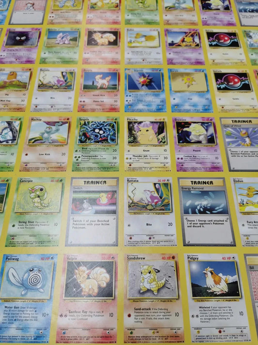 Pokemon Base Set Uncut Sheet Form 7 (Pikachu + other commons)