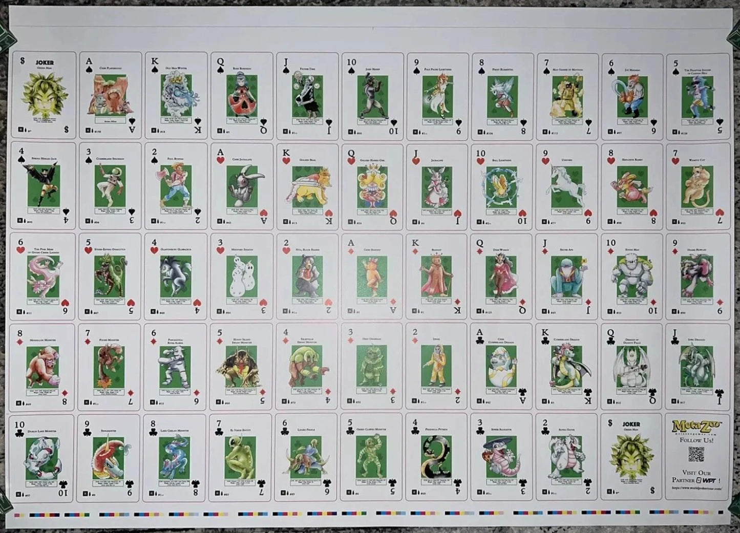 METAZOO Uncut Sheet & Tube - Wilderness Non-holo Poker Full Set