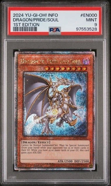 Yugioh INFO Dragon Pride Soul 1ST Edition #EN000 PSA 9