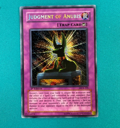 Yugioh Judgment of Anubis 1st Edition DCR-105 Secret Rare NM ASIAN ENGLISH