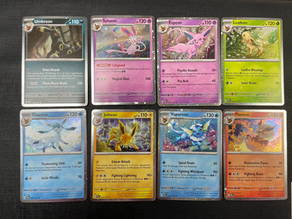 Pokemon - Prismatic Evolution Eeveelution Cosmos Holo Costco Promo Full Set