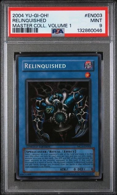 Yugioh Relinquished MC1-EN003 Limited Edition Secret Rare PSA 9