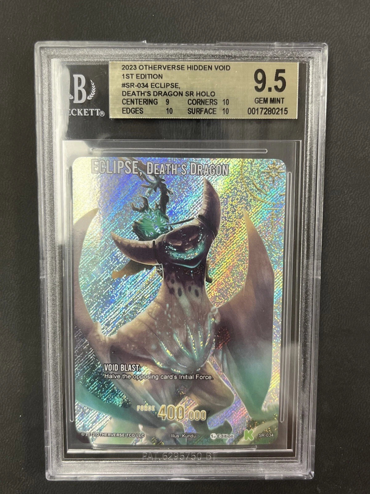 Otherverse Eclipse, Death's Dragon Holo SR-034 - 2023 Hidden Void 1st edition