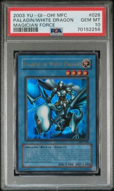 Yugioh 2003 MFC PALADIN/ WHITE DRAGON Magician Force #026 PSA 10