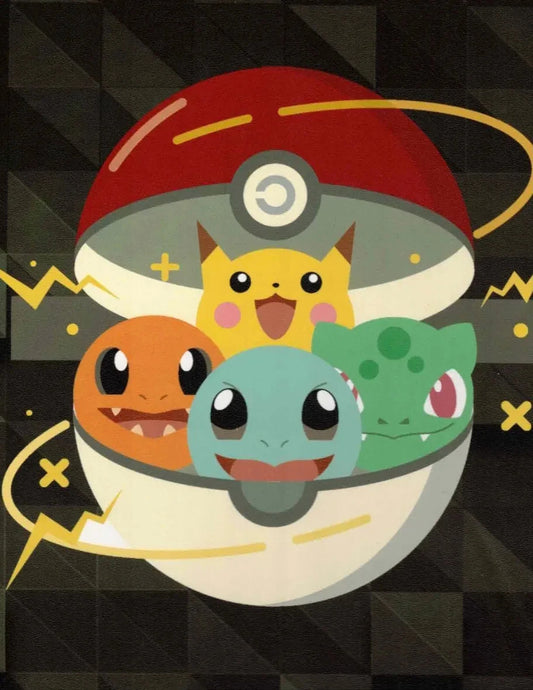 Pokemon Kanto Starters Unofficial 9 Pocket Zippered Binder 360 Slot