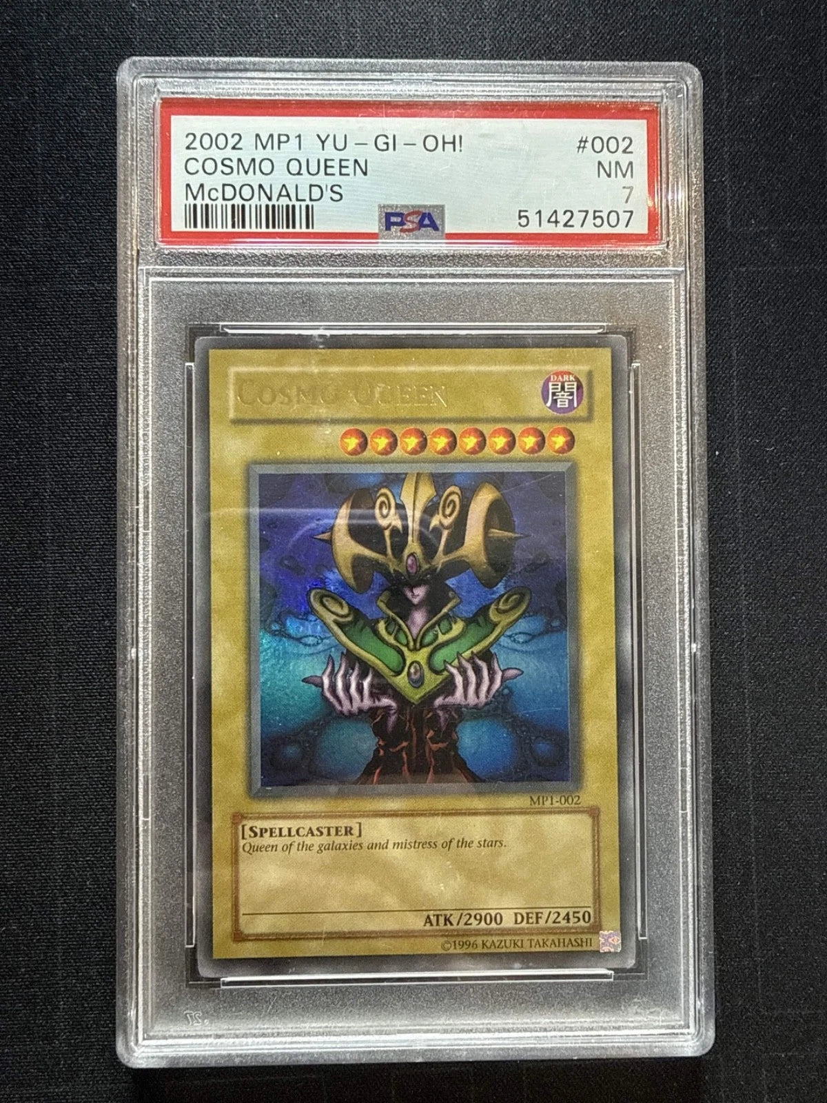 Yugioh 2002 MP1 Cosmo Queen McDoanlds’s #002 PSA 7