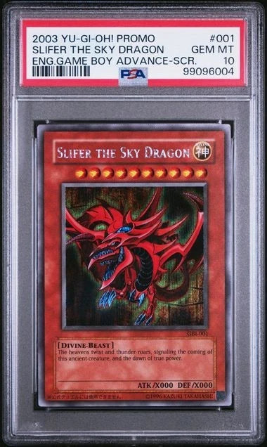 Yugioh - PROMO #001 SLIFER THE SKY DRAGON PSA 10 GBA (99096004)