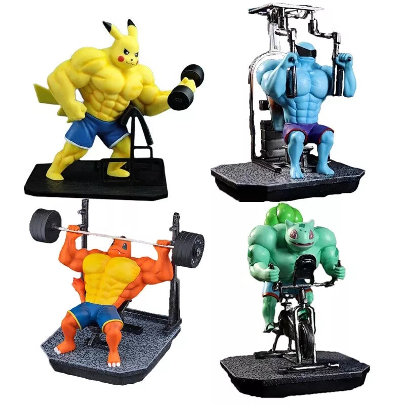Pokemon Gym Bro Bodybuilding Squirtle Figure (Unofficial) (~20cm tall)