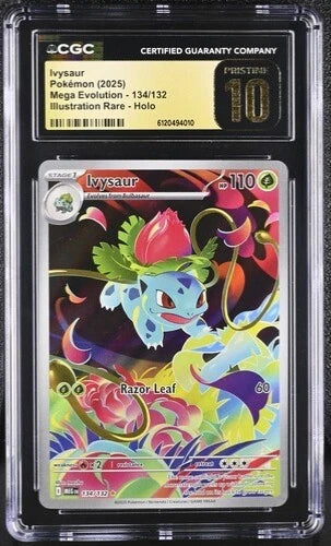 Pokemon - Ivysaur 134/132 Mega Evolution Illustration Rare CGC 10