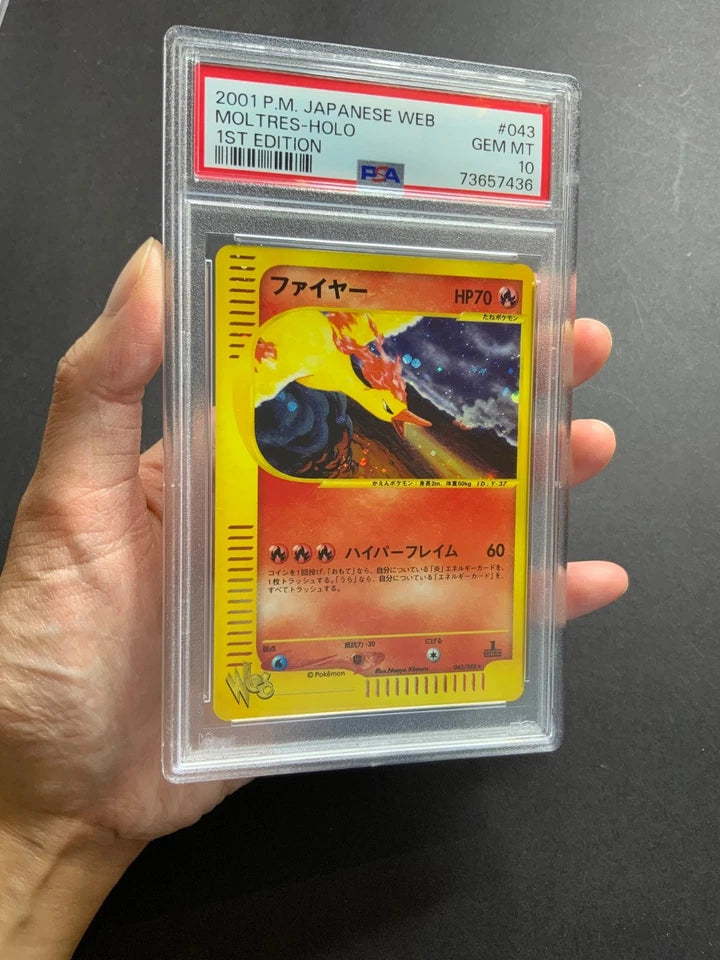 Pokemon Moltres Holo 1st Edition Japanese Web #043 PSA 10