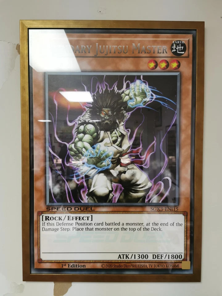 YUGIOH Giant Card Legendary Jujitsu Master Speed Duel Framed with glass SGX3