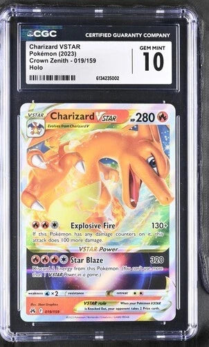 Pokemon Charizard VSTAR Crown Zenith 019/159 Holo CGC 10
