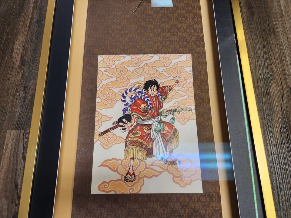 ONE PIECE – Luffy Wano Kabuki Scroll Framed and Mounted (Print #66/100)