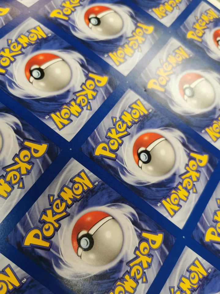 Pokemon Base Set Uncut Sheet Form 7 (Pikachu + other commons)